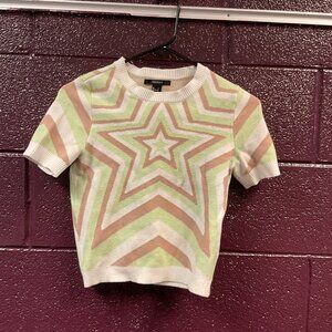 Forever21 , size S , mint green & brown sweater